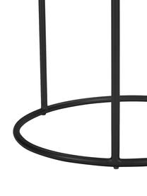 Runder Marmor-Beistelltisch Ella, Tischplatte: Marmor, Gestell: Metall, pulverbeschichtet, Schwarzer Marmor, Ø 40 x H 50 cm