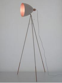 Tripod Leselampe Chester mit Kupfer-Dekor, Lampenschirm: Stahl, lackiert, Lampenfuß: Stahl, lackiert, Rosa, Ø 60 x H 150 cm