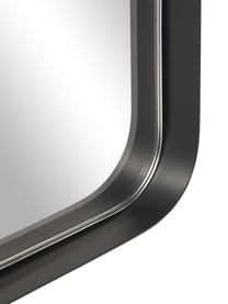 Espejo de pared con colgadores Will, Espejo: cristal, Parte trasera: tablero de fibras de dens, Negro, latón, An 105 x Al 140 cm