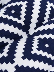 Sitzkissen Miami in Dunkelblau/Weiß, Bezug: 100% Baumwolle, Blau, B 40 x L 40 cm