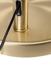 Große Bogenlampe Metal Bow in Messing, Lampenschirm: Metall, vermessingt, Gestell: Metall, vermessingt, Lampenfuß: Stein mit vermessingter M, Messingfarben, B 170 x H 205 cm