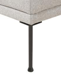 Tabouret/repose-pieds avec pieds en métal Fluente, Tissu beige, larg. 62 x haut. 46 cm