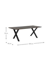 Tavolino da giardino in legno di quercia Maldon  200 x 95 cm, Legno di quercia, Legno di quercia, Larg. 200 x Prof. 95 cm