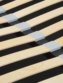 Cama tapizada Star, con espacio de almacenamiento, Estructura: madera de pino maciza y p, Tapizado: poliéster (texturizado) R, Tejido beige, An 200 x L 200 cm