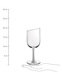 Witte wijnglazen NewMoon in transparant, 4 stuks, Glas, Transparant, Ø 8 x H 20 cm, 300 ml
