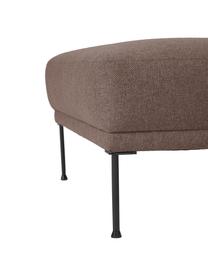 Kleines Ecksofa Fluente mit Metall-Füßen, Bezug: 100 % Polyester Der strap, Gestell: Massives Kiefernholz, FSC, Füße: Metall, pulverbeschichtet, Webstoff Braun, B 198 x T 152 cm, Eckteil links