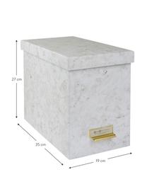 Závěsný organizér s 8 složkami Johan, Bílá, mramorovaná, Š 19 cm, V 27 cm