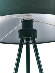 Lampada treppiede da terra con paralume in tessuto Cella, Paralume: misto cotone, Base della lampada: metallo verniciato a polv, Verde, Ø 48 x Alt. 158 cm