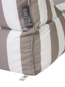 Chauffeuse d'extérieur gris Korfu, Taupe, blanc, larg. 94 x prof. 60 cm
