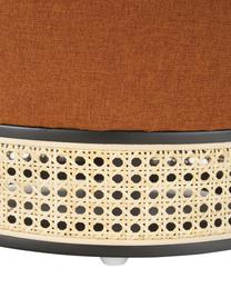 Hocker Mara mit Wiener Geflecht, Bezug: Polyester Der hochwertige, Rahmen: Sperrholz, Fuß: Massives Birkenholz, Ratt, Webstoff Terrakotta, Ø 37 x H 39 cm