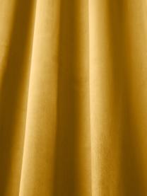 Rideau occultant en velours avec œillets Rush, 2 pièces, 100 % polyester (recyclé), Jaune moutarde, larg. 135 x long. 260 cm