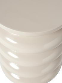 Runder Beistelltisch Illy, Mitteldichte Holzfaserplatte (MDF), lackiert, Beige, Ø 35 x H 50 cm