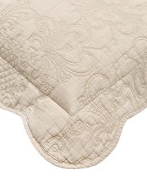 Bestickte Kissenhülle Madlon aus Baumwolle in Beige, 100% Baumwolle, Beige, B 45 x L 45 cm