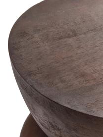 Table d'appoint bois de manguier Benno, Manguier massif, laqué, Brun foncé, Ø 35 x haut. 50 cm