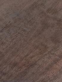 Beistelltisch Benno aus Mangoholz in Braun, Massives Mangoholz, lackiert, Dunkelbraun, Ø 35 x H 50 cm