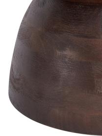 Bijzettafel Benno van mangohout in bruin, Gelakt massief mangohout, Donkerbruin, Ø 35 x H 50 cm