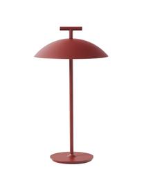 Lampe à poser LED intensité variable Mini Geen-A, Métal, revêtement par poudre, Rouge brique, Ø 20 x haut. 36 cm