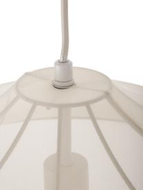 Lámpara de techo en tejido malla Beau, Anclaje: metal con pintura en polv, Pantalla: tela, Cable: cubierto en tela, Blanco crema, Ø 55 x Al 52 cm
