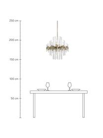 Lámpara de techo grande Carisma, Anclaje: metal recubierto, Estructura: metal recubierto, Transparente, dorado, Ø 60 x Al 58 cm