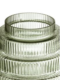Transparente Design-Vase Rilla mit Grünschimmer, Glas, Grün, Ø 16 x H 16 cm