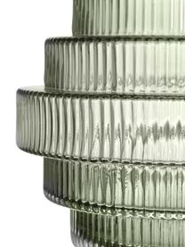 Transparente Design-Vase Rilla mit Grünschimmer, Glas, Grün, Ø 16 x H 16 cm