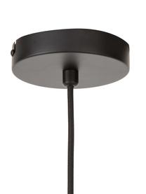 Lámpara de techo grande Venja, Estructura: metal con pintura en polv, Anclaje: metal con pintura en polv, Cable: forro textil, Negro, latón, Ø 84 cm