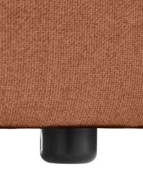 Modulaire hoekbank Lennon, Bekleding: 100% polyester De slijtva, Frame: massief grenenhout, FSC-g, Poten: kunststof, Geweven stof nougatkleurig, B 238 x D 180 cm, hoekdeel links