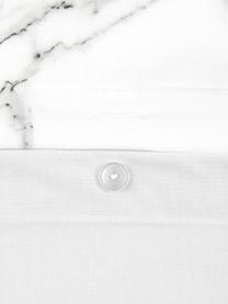 Parure copripiumino reversibile Malin, Fronte: motivo marmorizzato, grigio Retro: grigio chiaro, monocolore, 155 x 200 cm + 1 federa 50 x 80 cm