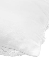 Housse de coussin 50x50 tuftée Faith, 100 % coton, Blanc, larg. 50 x long. 50 cm