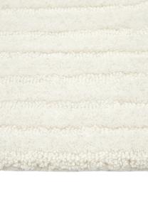 Alfombra artesanal de lana Mason, Parte superior: 100% lana, Reverso: 100% algodón Las alfombra, Blanco crema, An 120 x L 180 cm (Tamaño S)