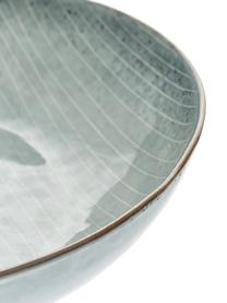 Saladier artisanal Nordic Sea, Ø 34 cm, Grès cérame, Tons gris et bleus, Ø 34 x haut. 8 cm