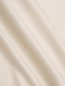 Poszewka na poduszkę z aksamitu z haftem Nora, 100% aksamit poliestrowy, Beżowy, S 45 x D 45 cm