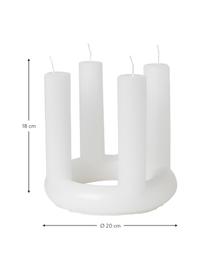 Adventní svíčka Lucia, Vosk, Bílá, Ø 20 cm, V 18 cm