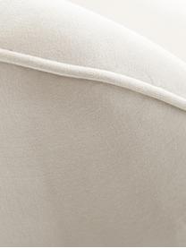 Fluwelen stoel Ava in beige, Bekleding: fluweel (100% polyester), Poten: metaal gegalvaniseerd, Fluweel beige, goudkleurig, B 53 x D 60 cm