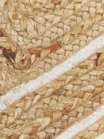 Handgewebter Jute-Teppich Clover, 100% Jute, Beige, Weiß, B 160 x L 230 cm (Größe M)