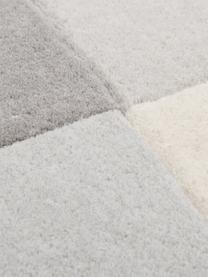 Passatoia in lana taftata a mano con motivo grafico Keith, Retro: 100% cotone Nel caso dei , Beige, grigio, Larg. 120 x Lung. 180 cm (taglia S)
