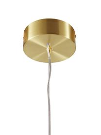 Veľká závesná LED lampa Gratia, Odtiene zlatej, biela, Š 90 x V 50 cm