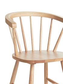 Windsor-Holzstühle Megan, 2 Stück, Kautschukholz, lackiert, Helles Holz, B 53 x T 52 cm