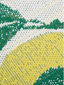 Tapis d'extérieur imprimé citron Limonia, 86 % polypropylène, 14 % polyester, Blanc, jaune, vert, larg. 160 x long. 230 cm (taille M)