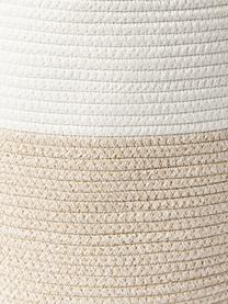 Aufbewahrungskörbe Kiya, 2er-Set, 35 % Baumwolle, 65 % Polyester, Weiß, Beige, Set mit verschiedenen Größen