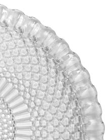 Platzteller Milesia aus Ornamentglas, 2 Stück, Glas, Transparent, Ø 32 cm