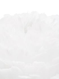 Große Stehlampe Eos aus Federn, Lampenschirm: Gänsefedern, RDS-zertifiz, Gestell: Aluminium, lackiert, Lampenfuß: Stahl, lackiert, Weiß, Ø 45 x H 170 cm