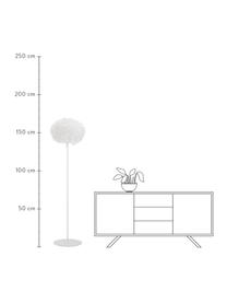 Lampa podłogowa z piór Eos, Stelaż: aluminium lakierowane, Biały, Ø 45 x W 170 cm