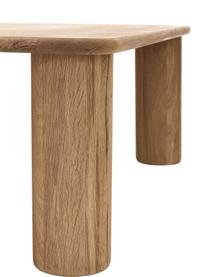 Table basse bois de chêne Didi, Bois de chêne massif, huilé, Brun, larg. 90 x haut. 35 cm