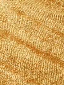 Tappeto in viscosa color giallo senape tessuto a mano Jane, Retro: 100% cotone, Giallo senape, Larg. 300 x Lung. 400 cm (taglia XL)