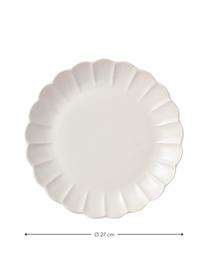 Platos llanos Sabina, 4 uds., Gres, Blanco, Ø 27 cm