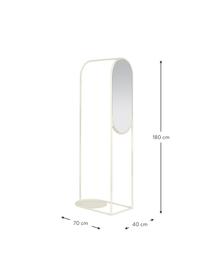 Wieszak stojący z metalu Archie, Stelaż: metal malowany proszkowo, Biały, S 70 x W 180 cm