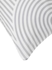 Baumwoll-Kopfkissenbezug Arcs, Webart: Renforcé Fadendichte 144 , Grau, Weiß, B 40 x L 80 cm