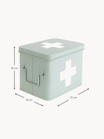 Pudełko do przechowywania Medicine, Metal powlekany, Miętowy zielony, S 21 x W 16 cm