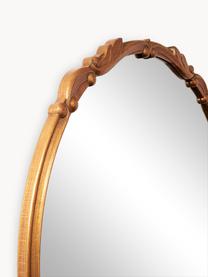 Okrągłe lustro ścienne z drewnianą ramą Francesca, Odcienie złotego, Ø 72 x G 2 cm